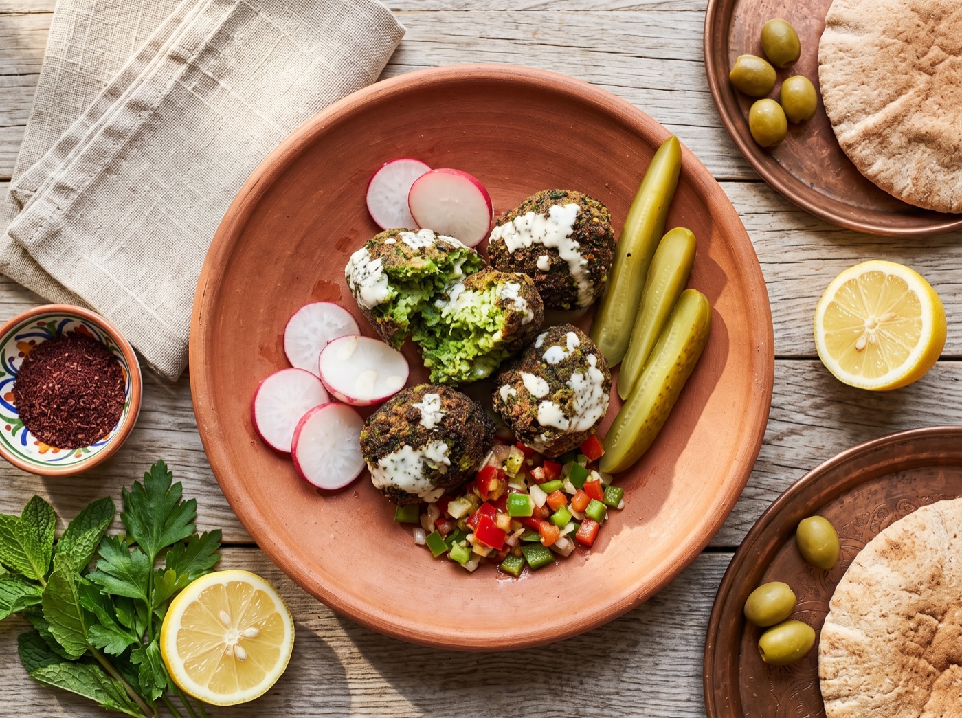 Falafel, Chickpea & Herb Fritters